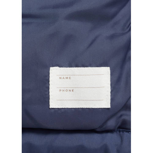 Mango Kids bodywarmer blauw Jongens Polyester Opstaande kraag Effen