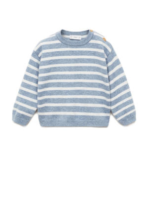 trui blauw fijn gebreid