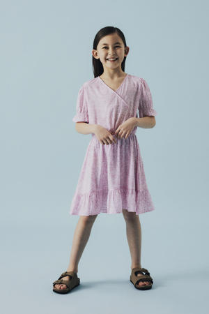 midi jurk roze