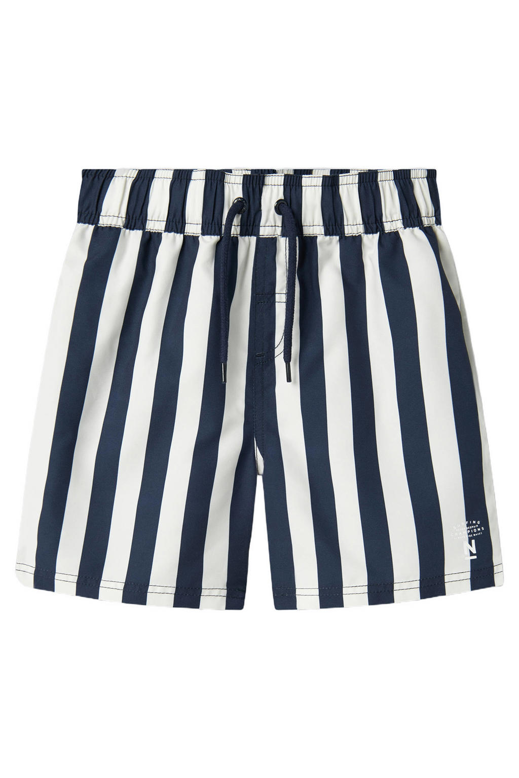 NAME IT KIDS zwemshort donkerblauw/wit