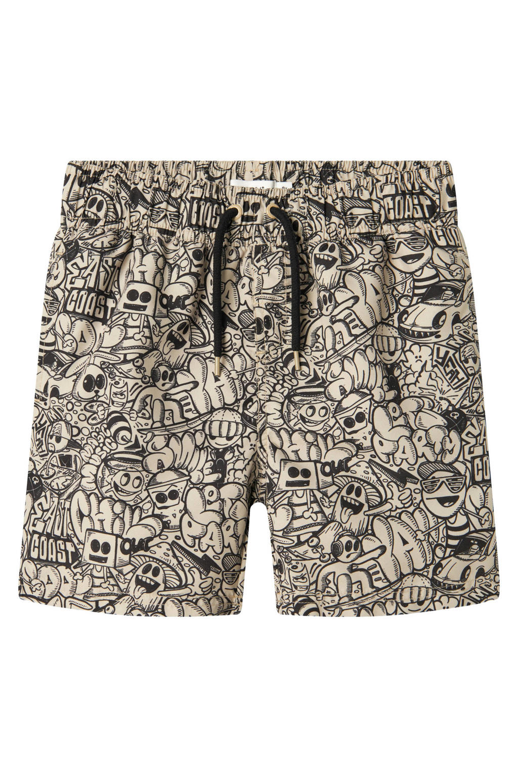 NAME IT KIDS zwemshort ecru/zwart