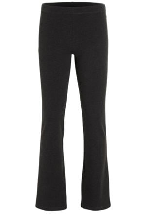 flared fleece legging donkergrijs melange