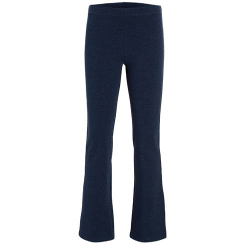 Anytime flared fleece legging donkerblauw melange Meisjes Katoen Gemêleerd - maat 110-116 afbeelding