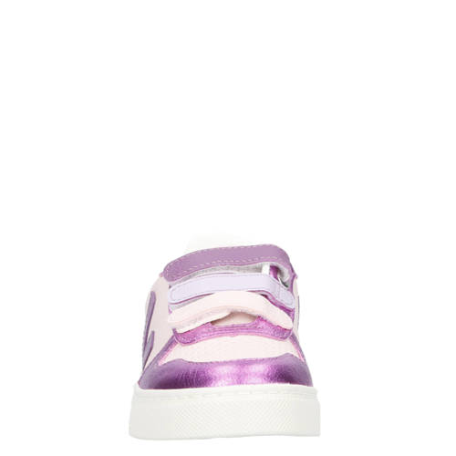 Veja Small V-10 leren sneakers roze Meisjes Leer Meerkleurig