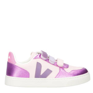 Small V-10 leren sneakers roze