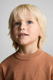 thumbnail: Mango Kids trui oranje gebreid