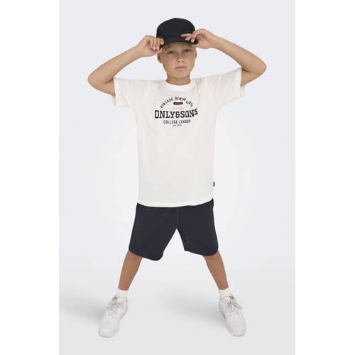 ONLY & SONS JUNIOR regular sweatshort zwart Korte broek Jongens Katoen - maat 152 afbeelding