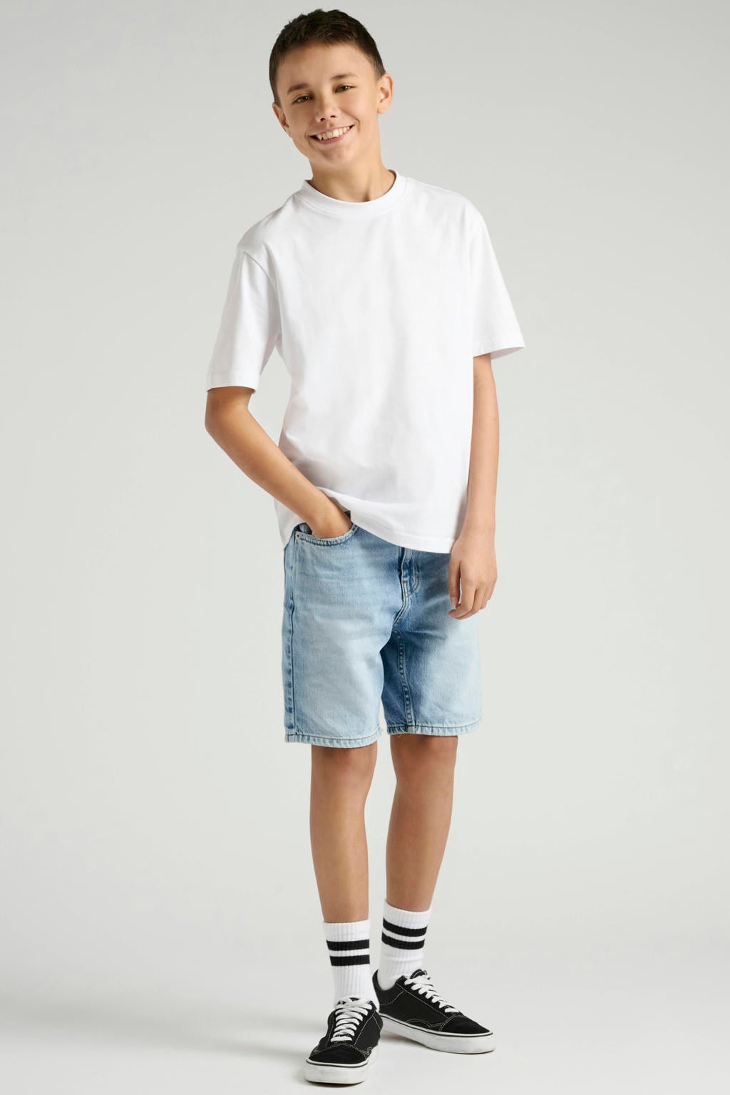 ONLY & SONS JUNIOR denim short light blue denim