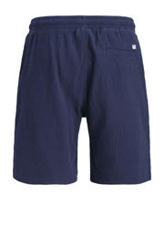thumbnail: Blauwe jongens JACK & JONES JUNIOR casual short van katoen met relaxed, elastische tailleband met koord en effen