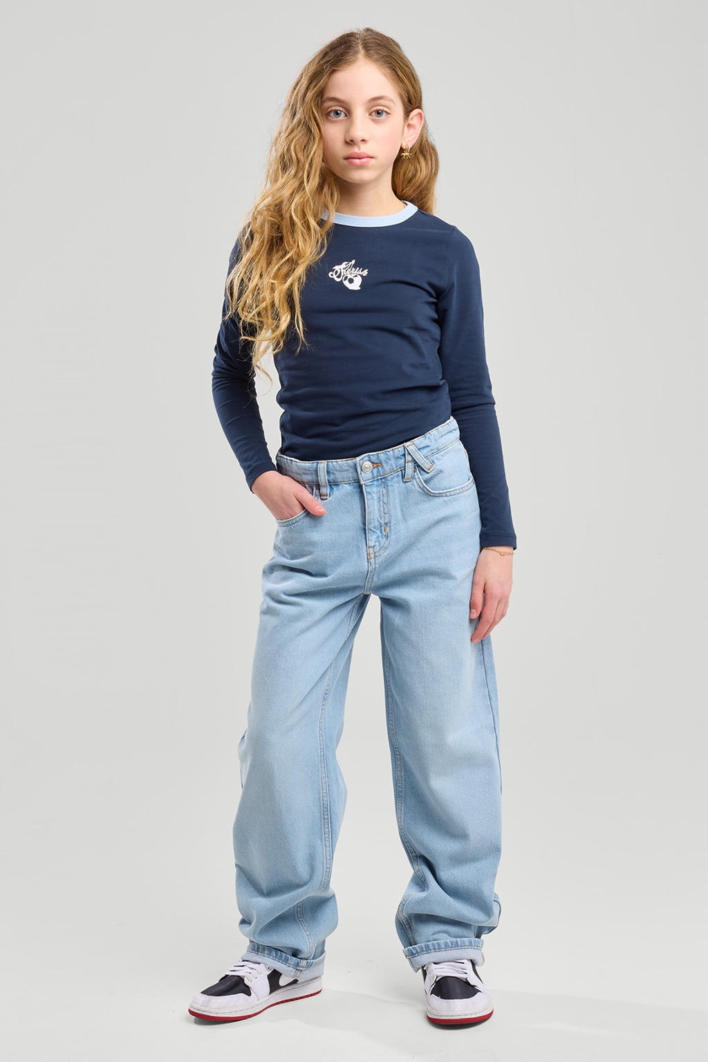 America Today longsleeve donkerblauw