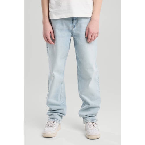 America Today loose fit jeans light blue denim Blauw Effen - maat 122/128 afbeelding