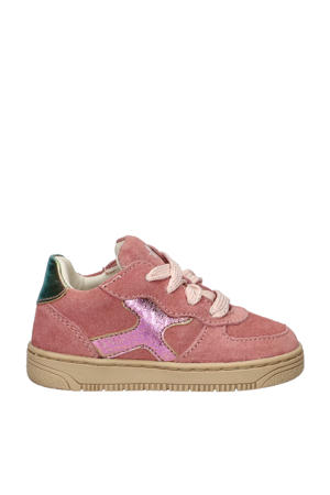 suède sneakers roze