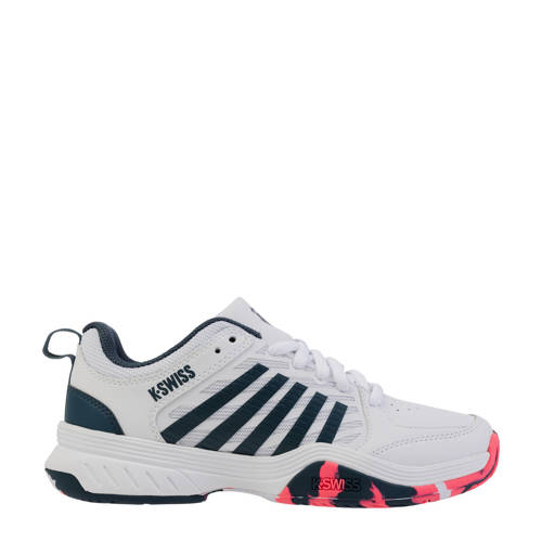 K-Swiss Court Express 2 sportschoenen wit/donkerblauw/oranje Jongens/Meisjes Mesh - maat 39 afbeelding
