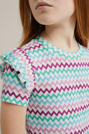 thumbnail: WE Fashion bodycon jurk roze/blauw/turquoise