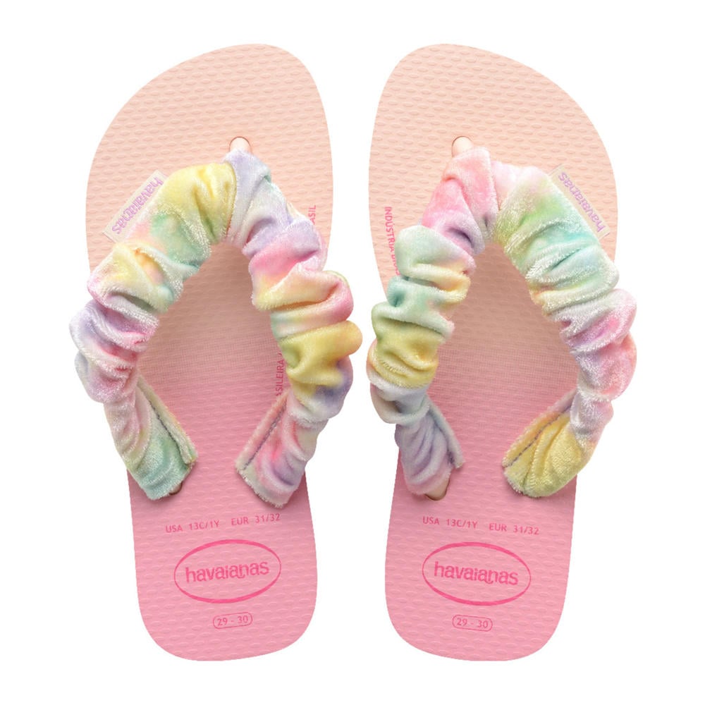Lichtroze meisjes Havaianas teenslippers van rubber
