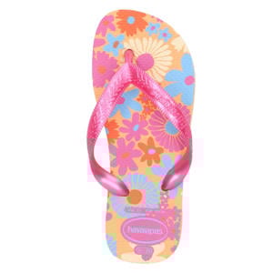 Kids Flores teenslippers roze/geel