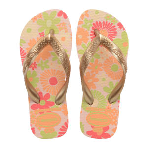 Kids Flores  teenslippers goud/roze