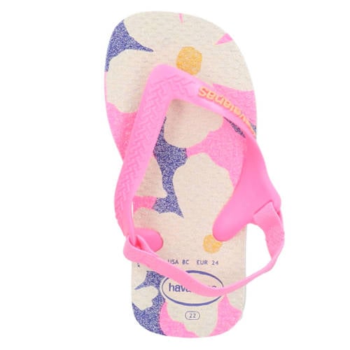 Havaianas teenslippers met hielbandje roze Meisjes Rubber