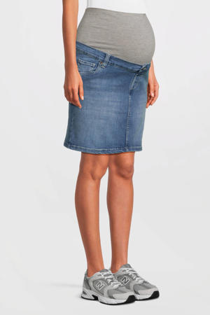 zwangerschaps spijkerrok medium blue denim
