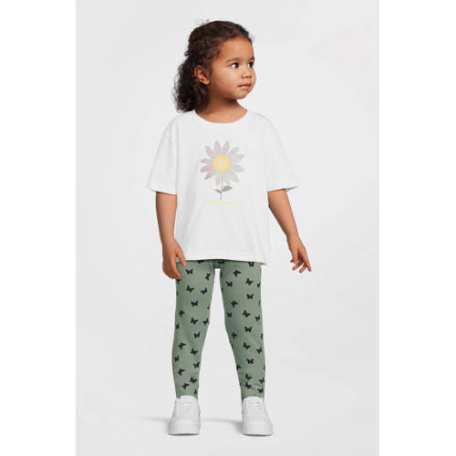 NAME IT MINI legging groen Meisjes Sweat All over print - maat 98 afbeelding