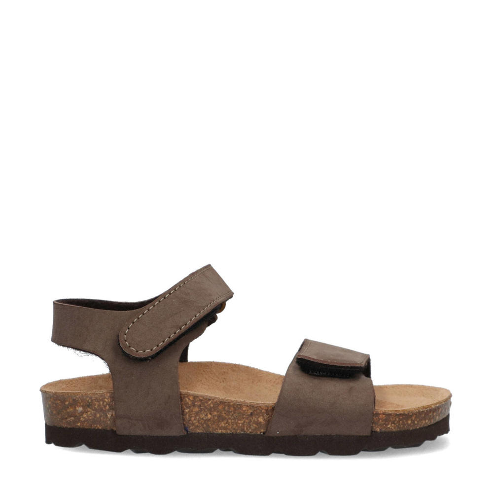 Bruine jongens Red Code sandalen van imitatieleer met klittenband