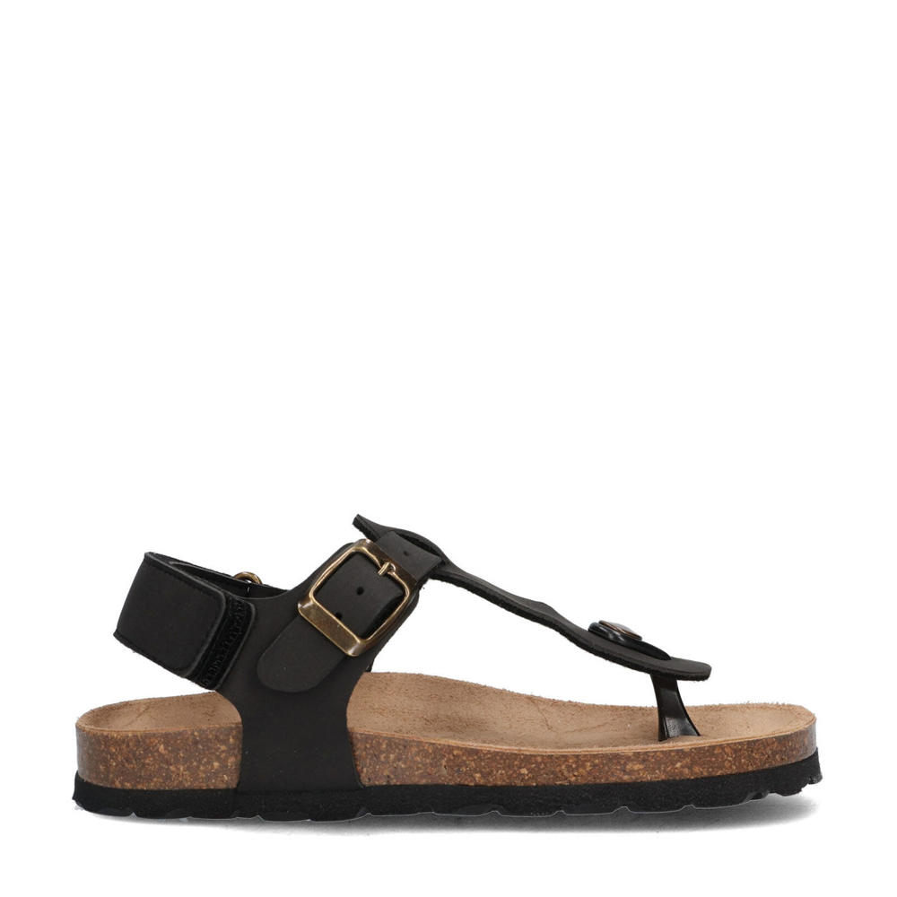 Zwarte jongens Red Code sandalen van imitatieleer met gesp