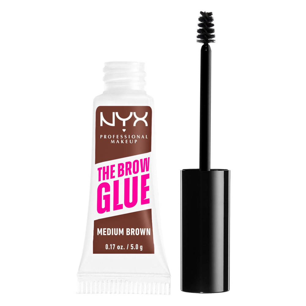 NYX Professional Makeup The Brow Glue - Dark Brown - Wenkbrauw Gel 16u langhoudend - Donkerbruin