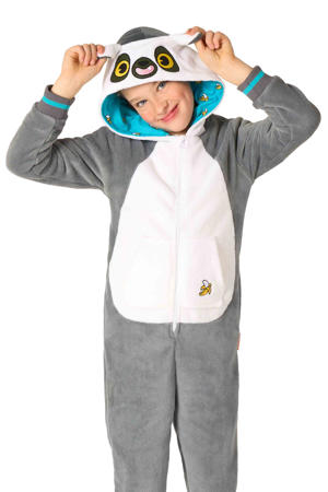 Onesie maki grijs/wit