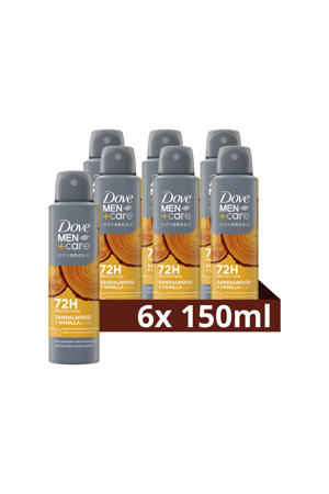 Sandalwood + Vanilla anti-transpirant deodorant spray - 6 x 150 ml