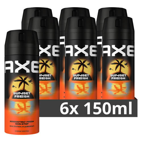 Axe Sunset Fresh deodorant bodyspray - 6 x 150 ml | Deodorant van Axe afbeelding