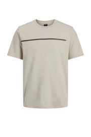 thumbnail: Grijze jongens JACK & JONES JUNIOR T-shirt van katoen met effen, korte mouwen en ronde hals