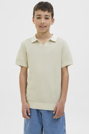 polo lichtgrijs fijn gebreid