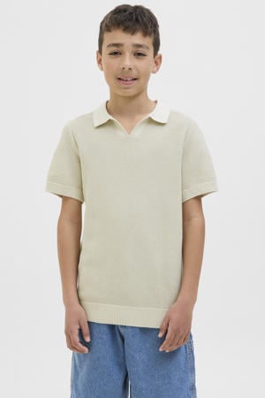 polo lichtgrijs fijn gebreid