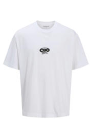 thumbnail: Witte jongens JACK & JONES JUNIOR T-shirt van katoen met backprint, korte mouwen en ronde hals