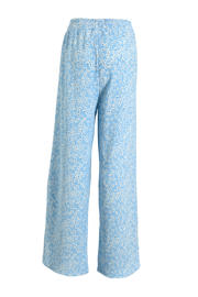 thumbnail: anytime wide leg crinkle broek bloemenprint lichtblauw