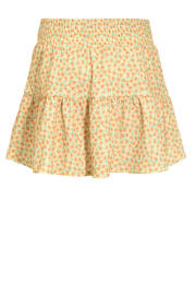 thumbnail: anytime crinkle skort met bloemenprint geel