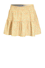 thumbnail: Gele meisjes anytime crinkle skort van polyester met elastische tailleband en bloemenprint