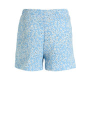 thumbnail: Lichtblauwe meisjes anytime crinkle short van polyester met elastische tailleband en bloemenprint