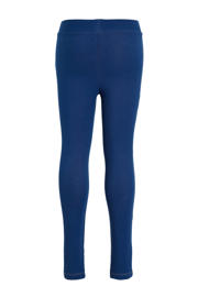 thumbnail: Blauwe meisjes anytime look legging van katoen met elastische tailleband en effen