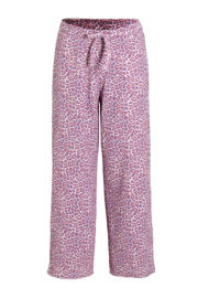 thumbnail: Roze meisjes anytime wide leg crinkle broek met elastische tailleband met koord
