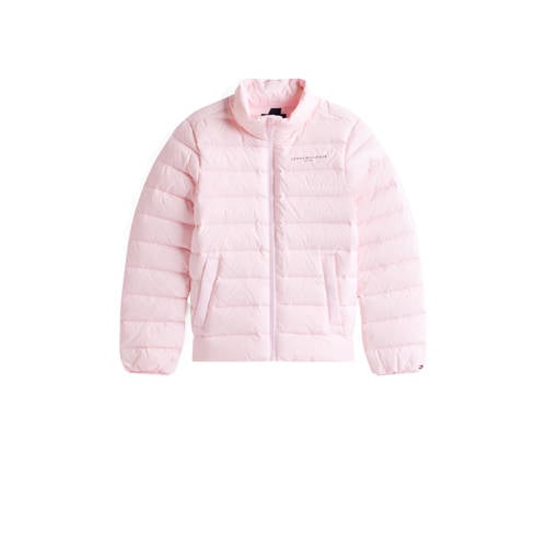 Tommy Hilfiger gewatteerde jas roze Jongens/Meisjes Polyamide Opstaande kraag