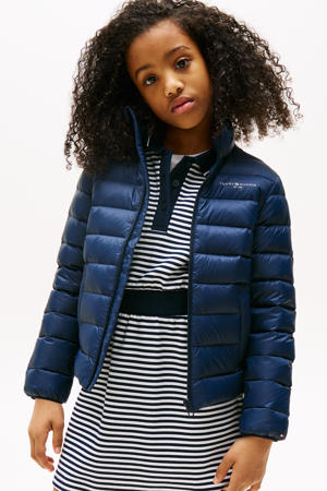 gewatteerde jas blauw