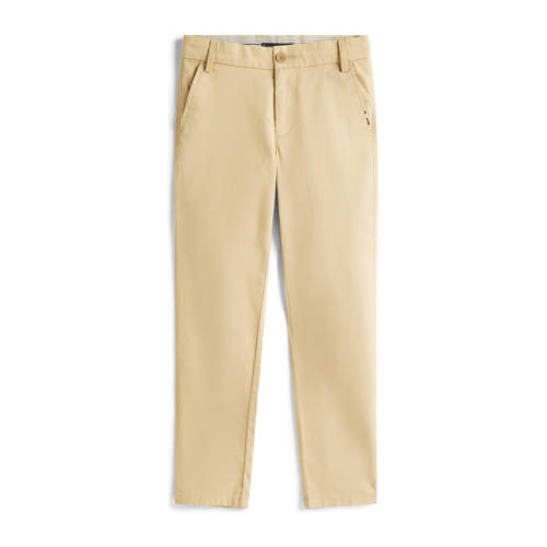 Tommy Hilfiger chino lichtkaki Broek Groen Jongens Stretchkatoen Effen - maat 116 afbeelding