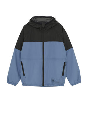 outdoor jas donkerblauw/zwart