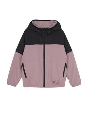 outdoor jas oudroze/zwart