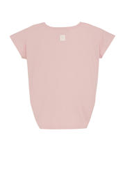 thumbnail: Roze meisjes Color Kids T-shirt van katoen met effen, korte mouwen en ronde hals