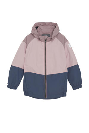 outdoor jas roze/blauw