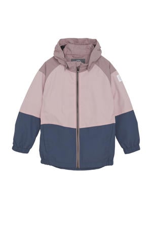 outdoor jas roze/blauw