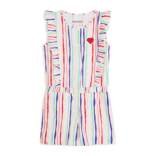 4PRESIDENT playsuit multicolor Meisjes Stretchkatoen Ronde hals Streep
