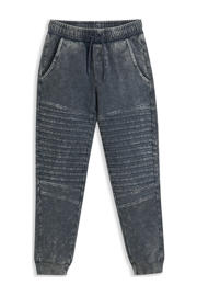 thumbnail: Grijze jongens 4PRESIDENT sweatpant van stretchkatoen met elastische tailleband met koord en effen
